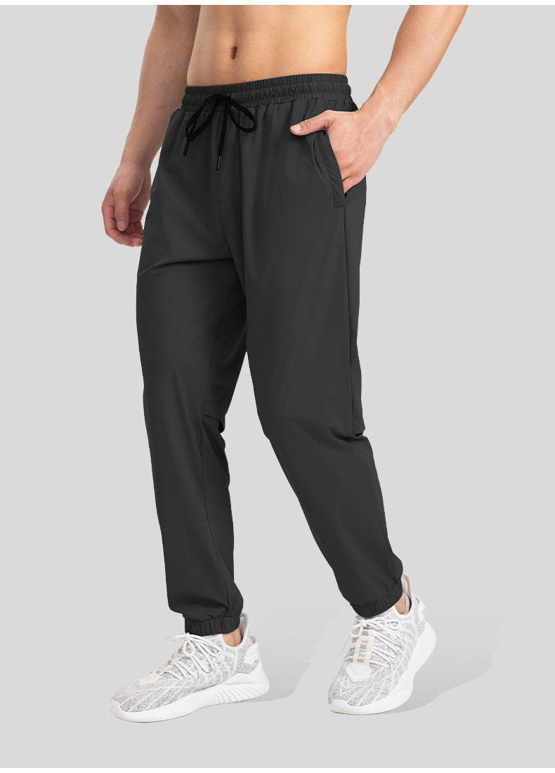 Men’s Lightweight Quick-Dry Ice Silk Sports Pants -Running & Training Joggers