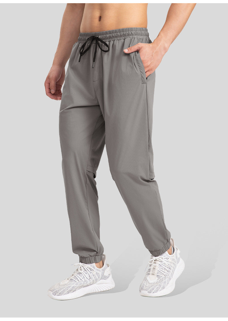 Men’s Lightweight Quick-Dry Ice Silk Sports Pants -Running & Training Joggers