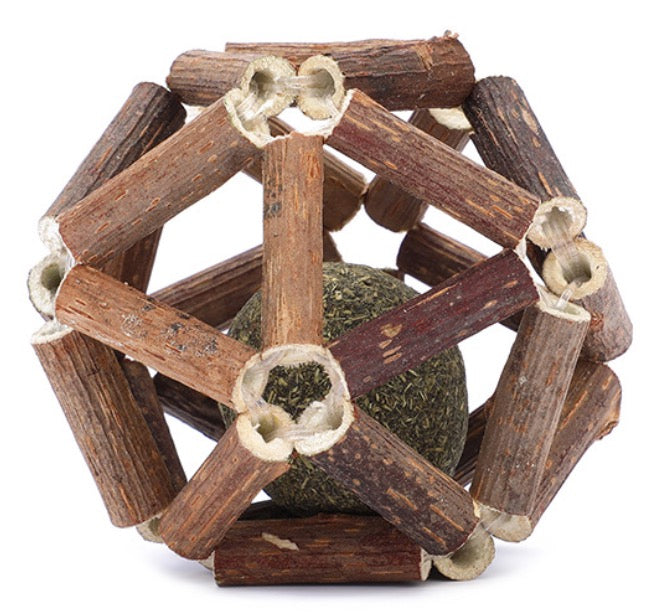 Catnip ball for chewing cat toy