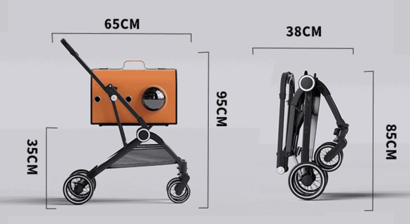 Full cover separable and foldable pet stroller