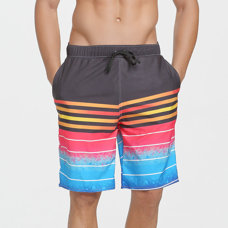 Men’s Quick-Dry Beach Shorts – Loose Fit Five-Point Swim Trunks (Plus Size Available)