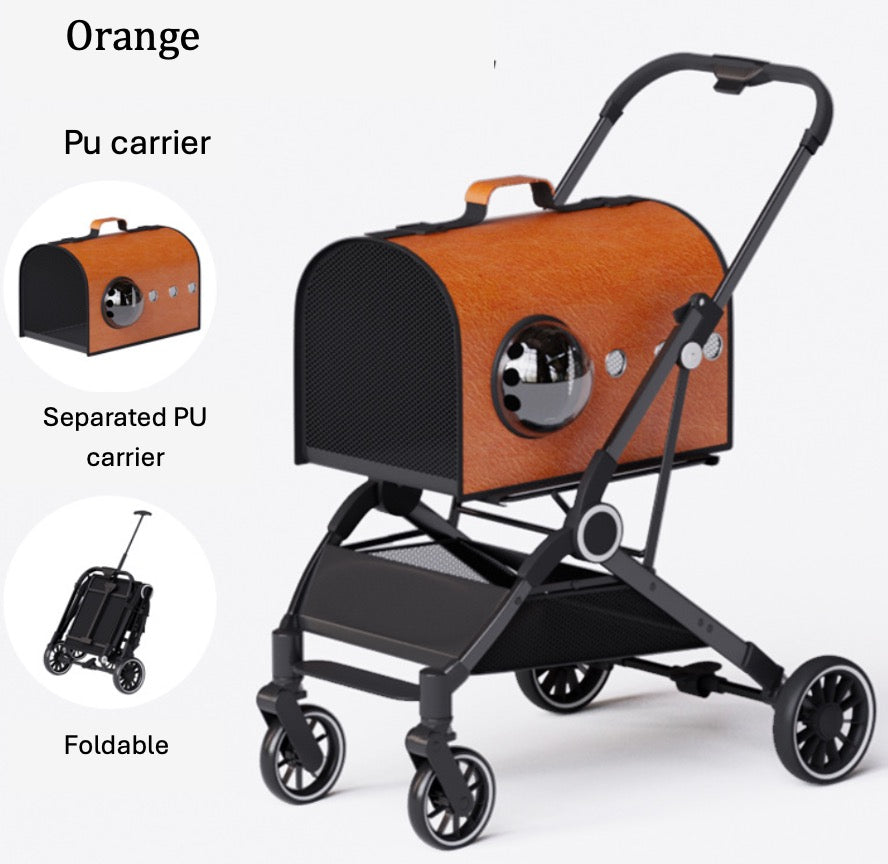 Full cover separable and foldable pet stroller
