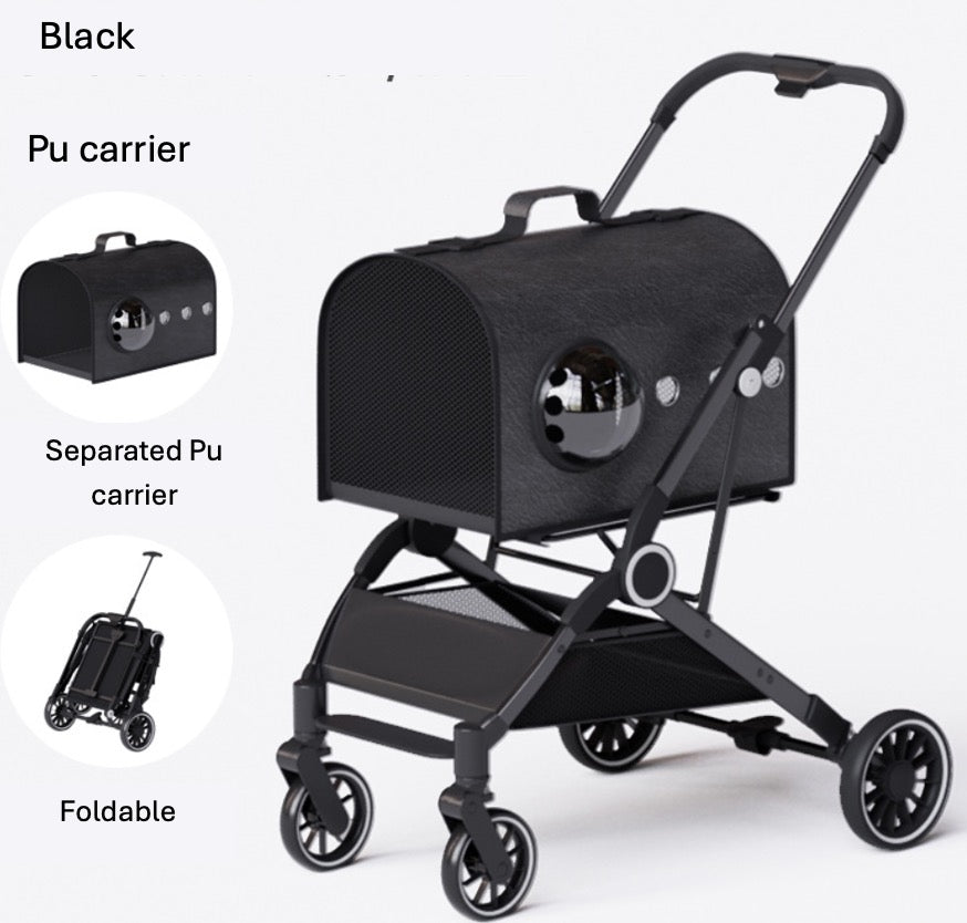 Full cover separable and foldable pet stroller