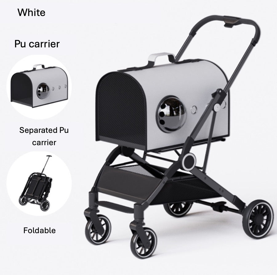 Full cover separable and foldable pet stroller