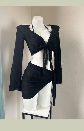 Women's split skirt bikini  Four-Piece Split Skirt Style