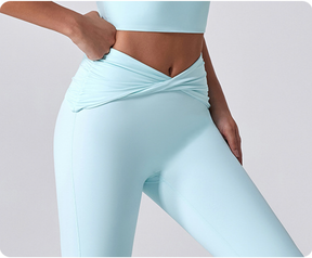 Women's hip-lifting wide leg sports pants