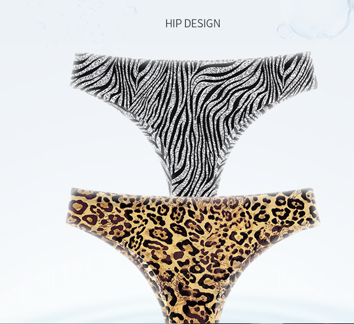 women's seamless leopard print briefs 
