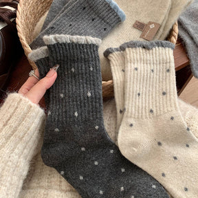 women's wool blend mid-calf socks