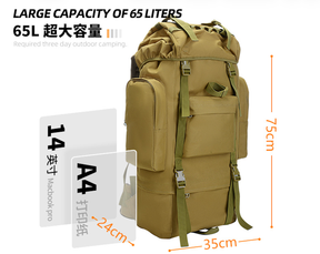 tactical large hiking camping backpack