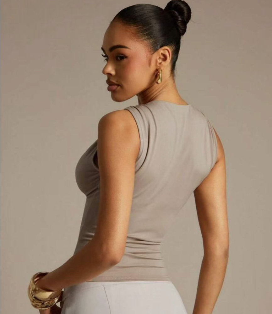Off shoulder yoga tank top for women slim fit sexy workout top