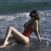 red women's swimsuit