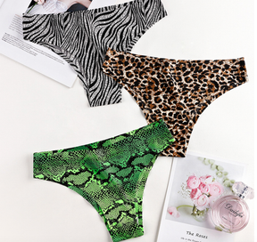 women's seamless leopard print briefs 