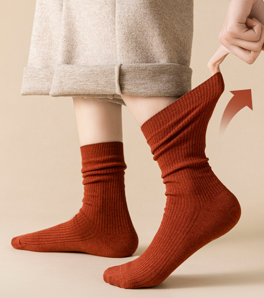 women's cotton knee-high socks
