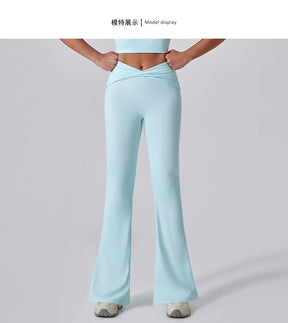 Women's hip-lifting wide leg sports pants