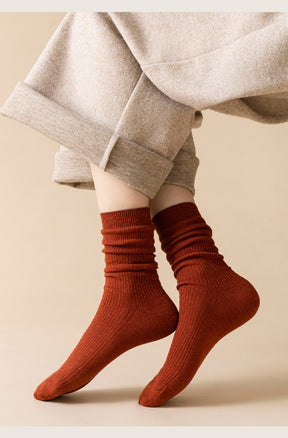 women's cotton knee-high socks