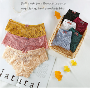 Sexy Women's mid-waist lace panties
