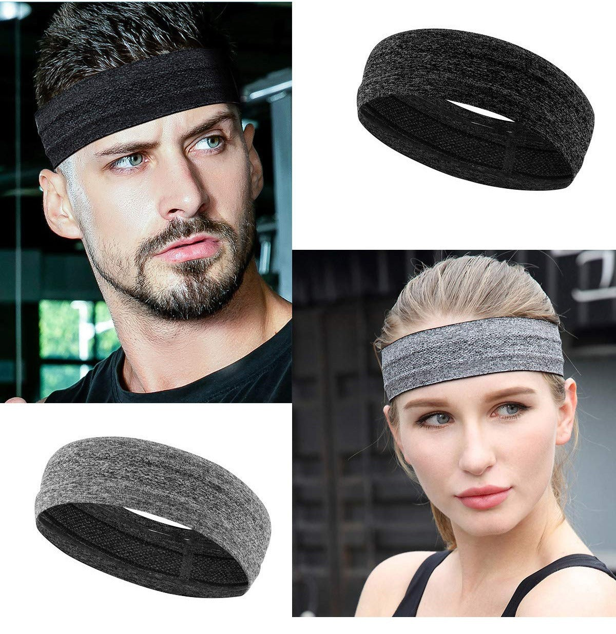 Non-slip silicone sports hairband