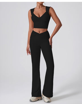Women's hip-lifting wide leg sports pants