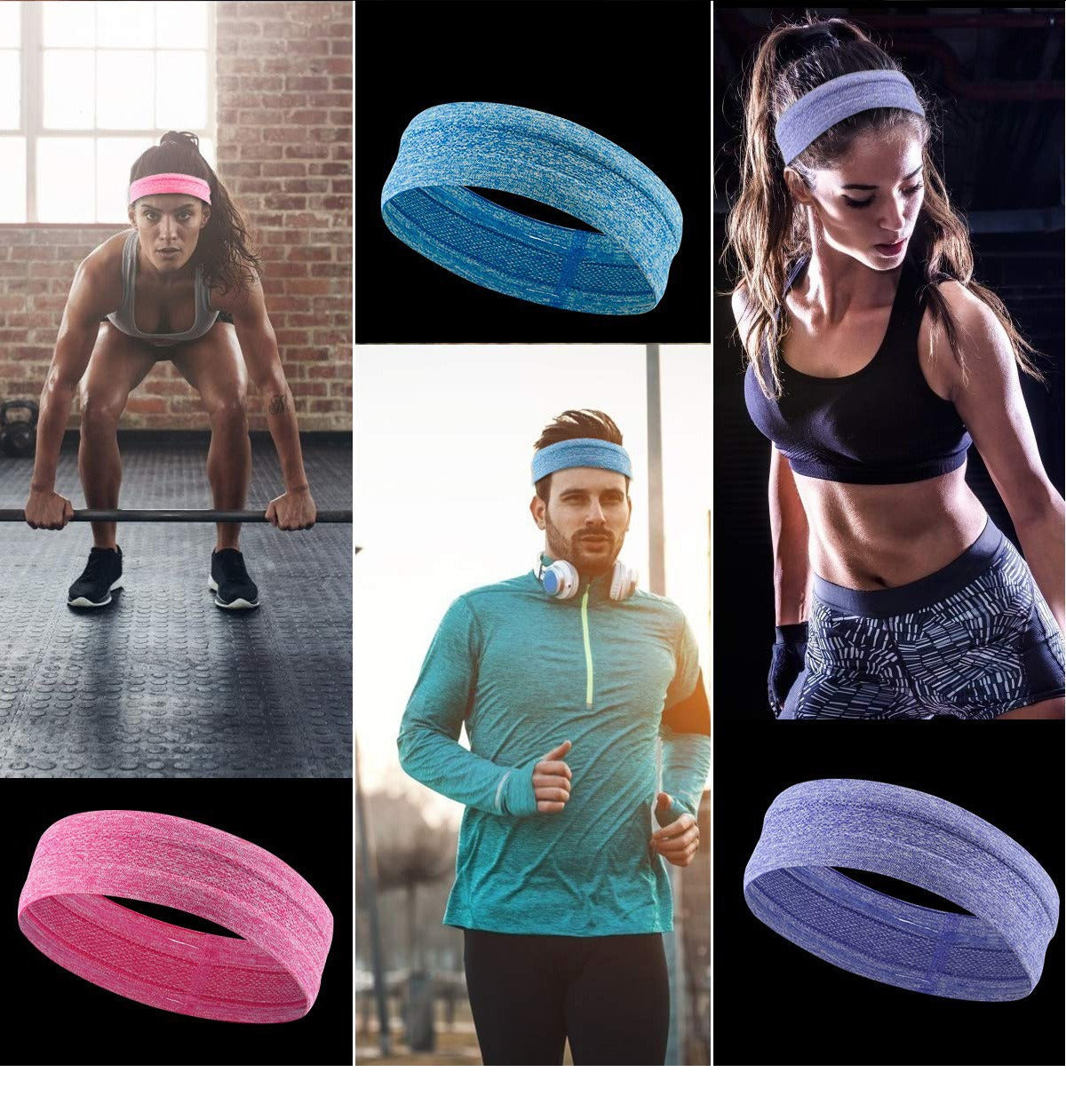 Non-slip silicone sports hairband