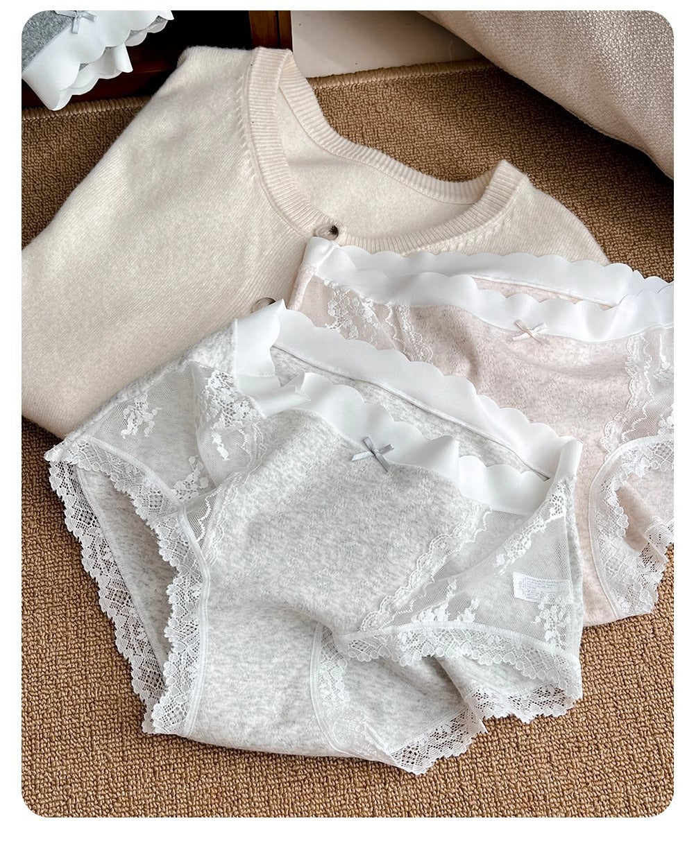 Twilight Camellia Women's antibacterial cotton lace underwear
