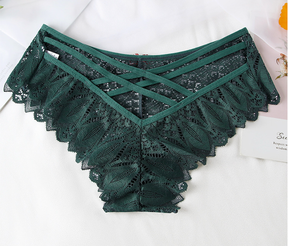 Sexy Women's mid-waist lace panties