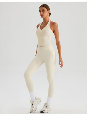 Women's v-neck sports bra top, Push-Up Support