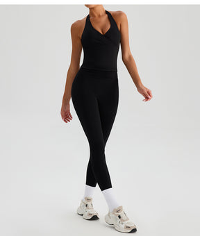 Women's v-neck sports bra top, Push-Up Support
