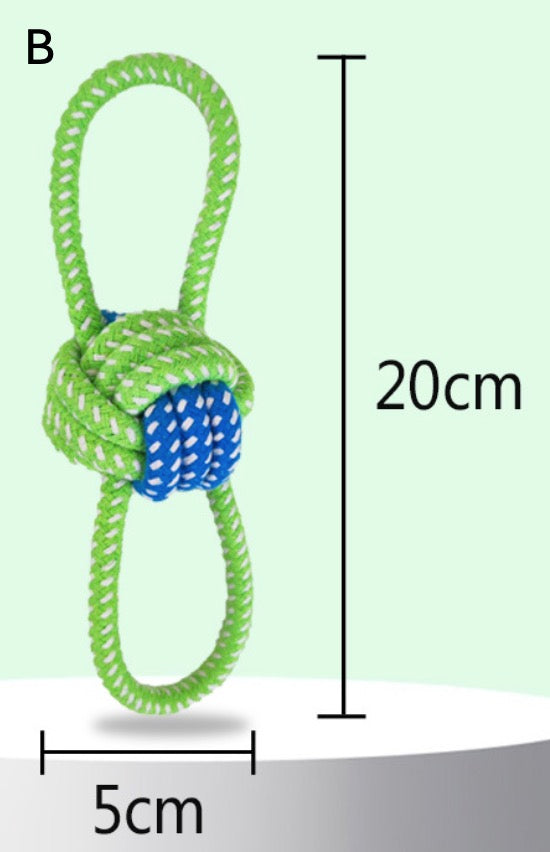 Rope knot dog training toy