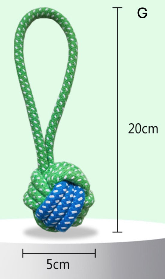 Rope knot dog training toy