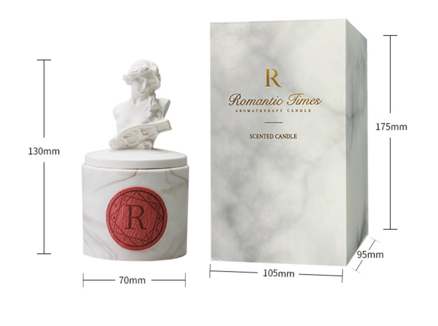 Plaster sculpture scented candle