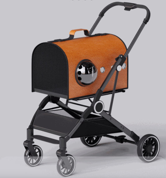 Full cover separable and foldable pet stroller