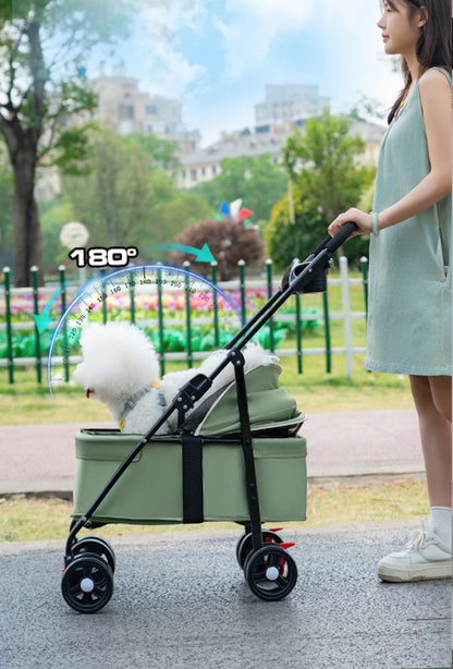 Full  cover foldable pet stroller