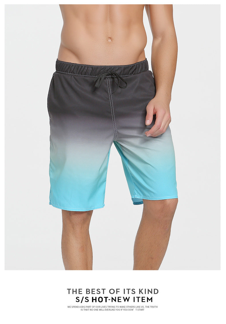 Men’s Quick-Dry Beach Shorts – Loose Fit Five-Point Swim Trunks (Plus Size Available)