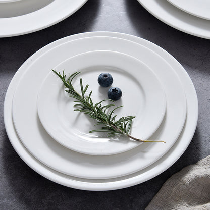 White Plate Porcelain Round- small/ large