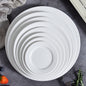 White Plate Porcelain Round- small/ large