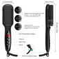 Power straightener brush for man