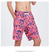 Men’s Quick-Dry Beach Shorts – Loose Fit Five-Point Swim Trunks (Plus Size Available)