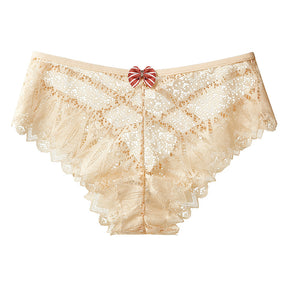 Sexy Women's mid-waist lace panties