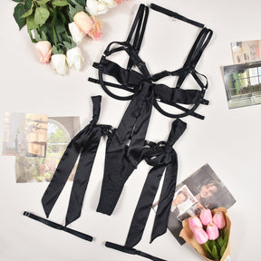Luxury Satin 4-Piecesatin lingerie set