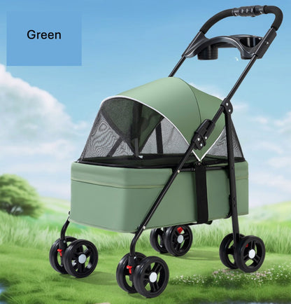 Full  cover foldable pet stroller