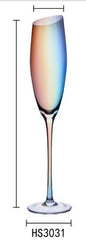 Rainbow Glass Champagne Flute