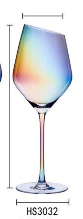 Rainbow Glass Champagne Flute