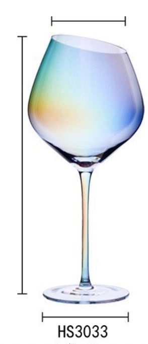 Rainbow Glass Champagne Flute