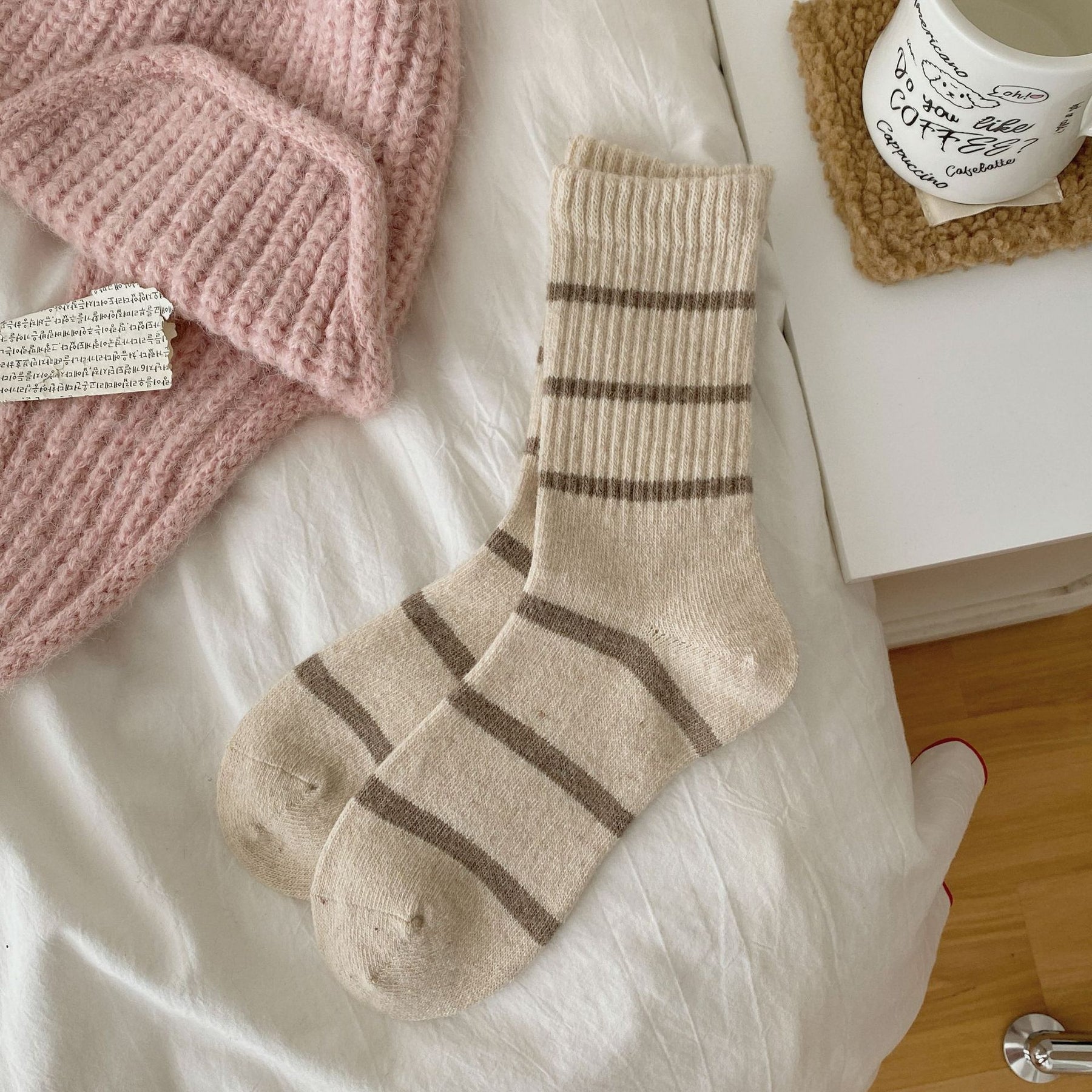 women's wool blend mid-calf socks
