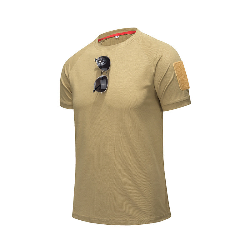 Men’s Summer Elastic Round Neck  Sports T-Shirt –