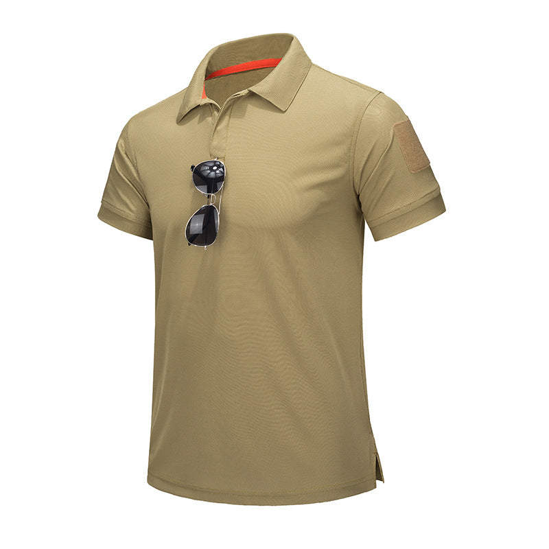 Men’s Summer Elastic Round Neck  Sports T-Shirt –