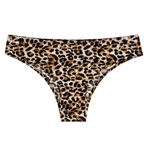 women's seamless leopard print briefs 