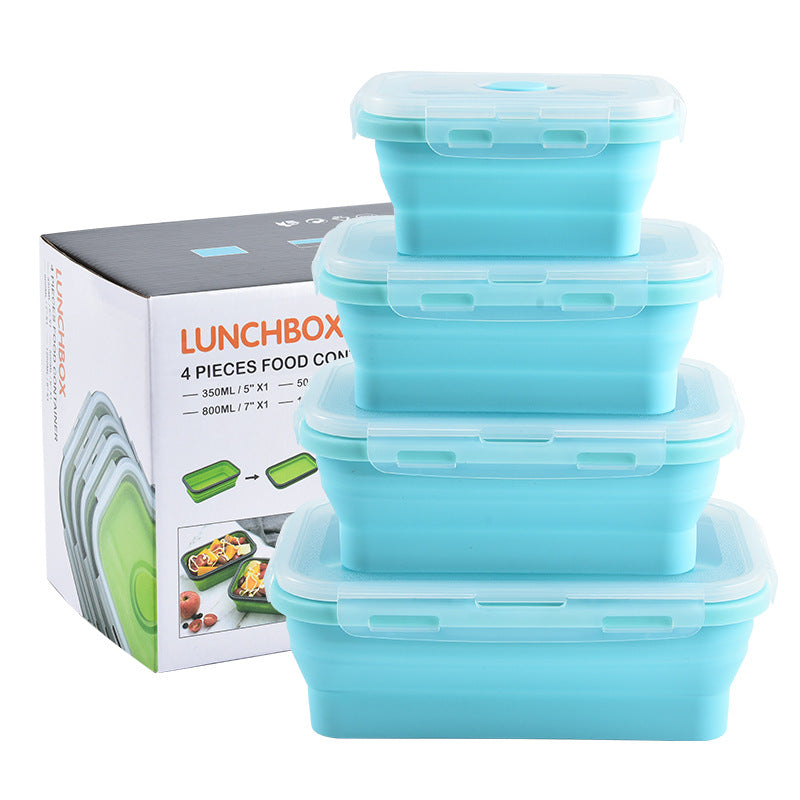 Silicone foldable lunch box /container *4 pcs