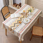 Bohemian style cotton-linen tablecloth