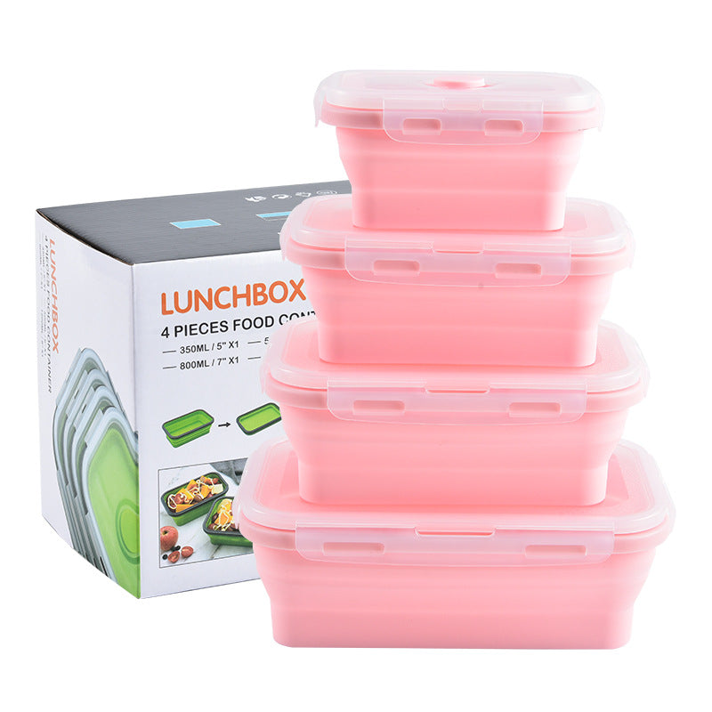 Silicone foldable lunch box /container *4 pcs